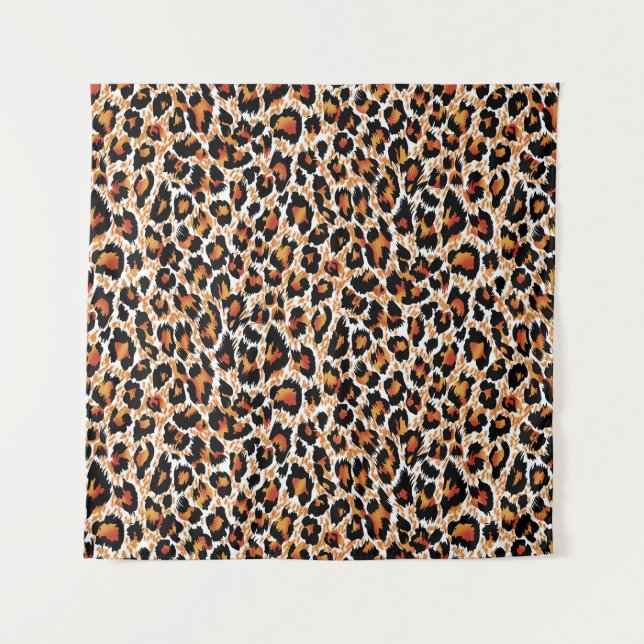 Tapete De Parede Geometria Leopard: Ilustração Padrão (Frente)