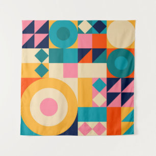 Tapete De Parede Geometria Minimalista: Poster de Ilustração Vintag