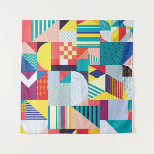 Tapete De Parede Geométrico Decorativo: Padrão de Abstrato de Vinta