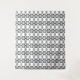 Tapete De Parede Geométrico Tribal Preto e Branco 