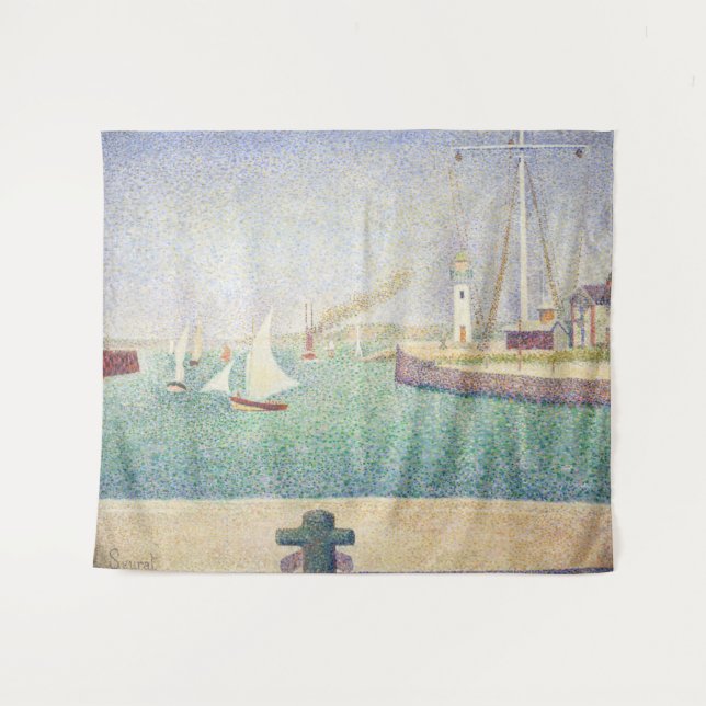 Tapete De Parede Georges Seurat - Entrada do porto de Honfleur (Frente (Horizontal))