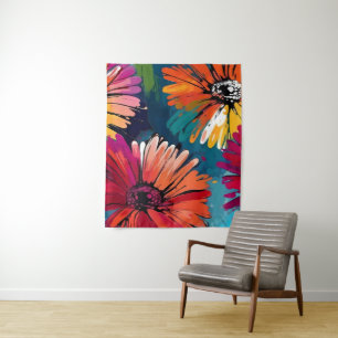 Tapete De Parede Gerbera Daisy Flower Abstrato Art Floral Colorida