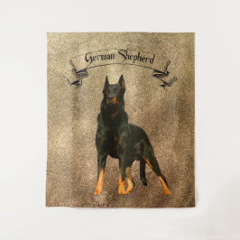 Tapete De Parede German shepherd, Alça de Bagagem Bandana preta Wra