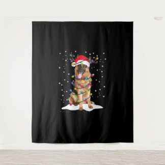 Tapete De Parede German shepherd Árvore de Natal Light Pajama