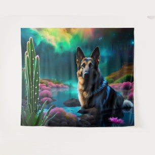 Tapete De Parede German shepherd em um mundo Alienígena
