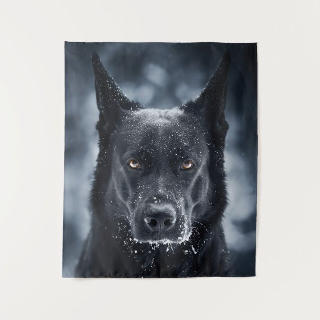 Tapete De Parede German shepherd Preto (Frente)
