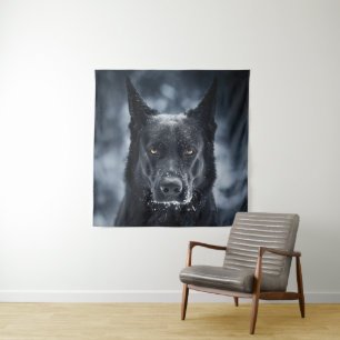Tapete De Parede German shepherd Preto