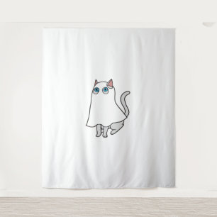 Tapete De Parede Ghost Cat Classic T-Shirt_2