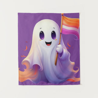 Tapete De Parede Ghost whit lesbian flag
