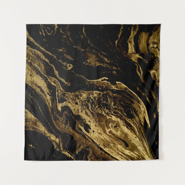 Tapete De Parede Gilded Elegance: A Esplêndida Magia de Marbling (Frente)