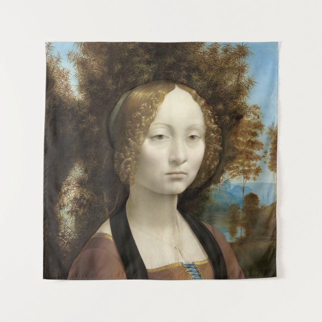 Tapete De Parede Ginevra de' Benci Leonardo da Vinci   (Frente)