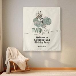 Tapete De Parede Giraffe 2 Festa de aniversário Animal Safari Selva