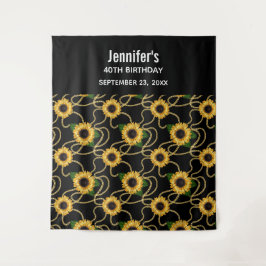 Tapete De Parede Girassóis Amarelos Elegantes Padrão Elegante Anive