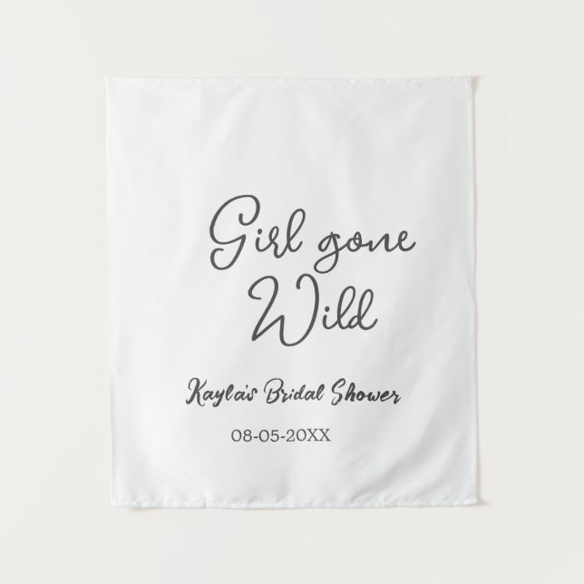 Tapete De Parede Girl gone wild bridal shower name date simple mini (Frente)