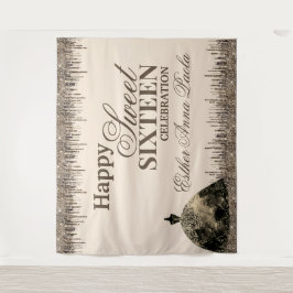 Tapete De Parede Girly Glam Marrom Brilhante Pingando Aniversário d