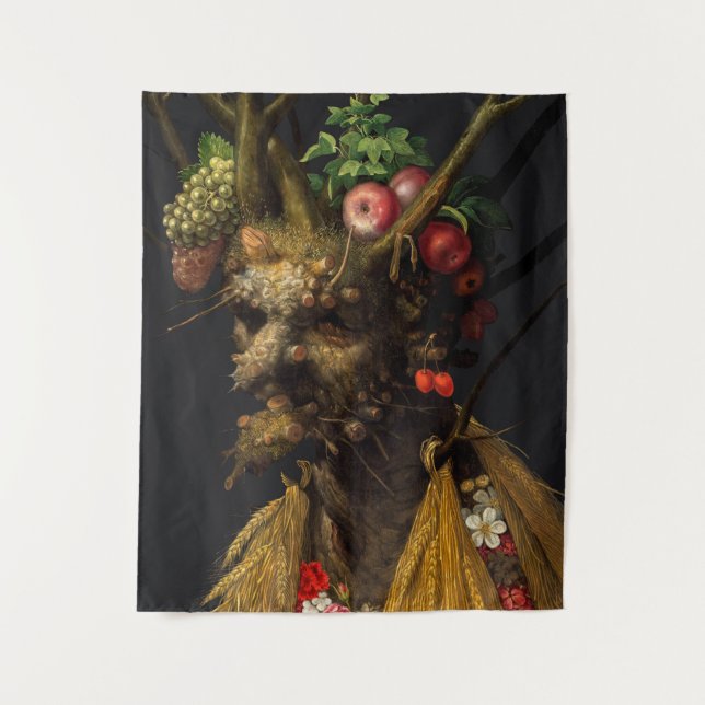 Tapete De Parede Giuseppe Arcimboldo - Quatro Assentos numa Cabeça (Frente)
