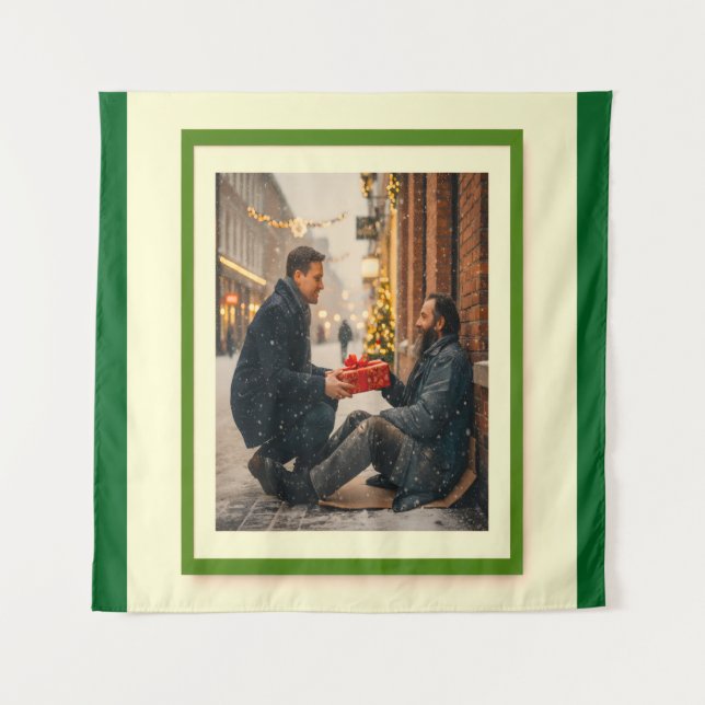 TAPETE DE PAREDE GIVING IS LOVING CHRISTMAS MESSAGE (Frente)