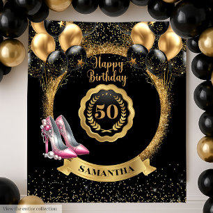 Tapete De Parede Glamoroso 50º Aniversário Rosa de Altos Saltos Dou