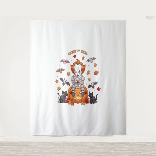 Tapete De Parede Gnome Cute Pumpkin Halloween (Frente)