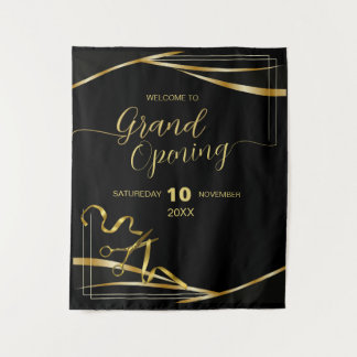 Tapete De Parede Gold  Black Grand Opening Company Welcome Banner