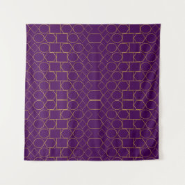 Tapete De Parede Golden Geometric Pattern