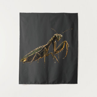 Tapete De Parede Golden Praying Mantis Black & Gold