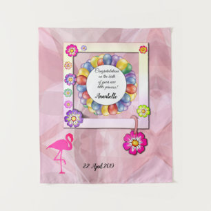 Tapete De Parede Gorgeed Elegante Floral Flamingo Personalize