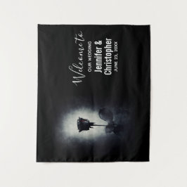 Tapete De Parede Gótico Negro Derrubando Sangue Macabre Casamento