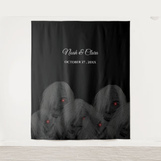 Tapete De Parede Góticos Fantasmas Pretos - Halloween Sombrio e Mal