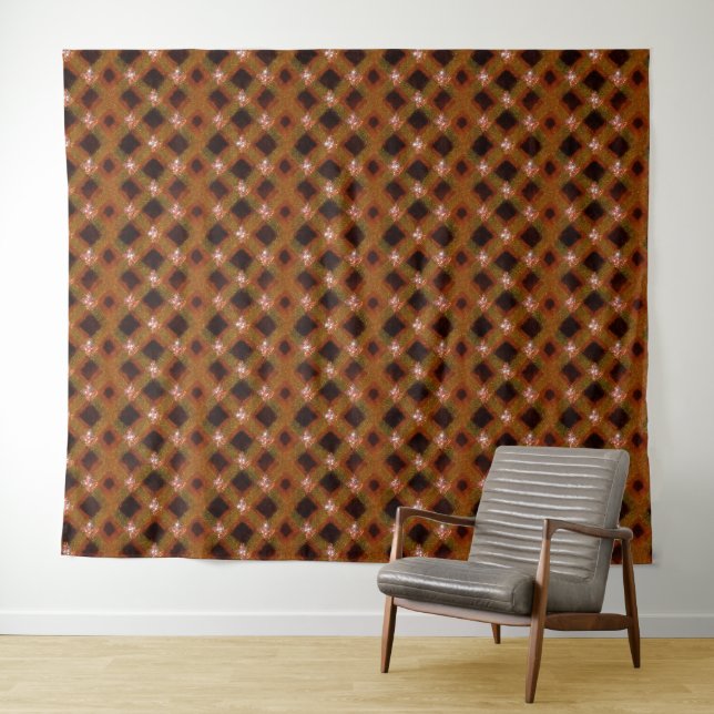 Tapete De Parede Grade Harlequim Brilho Dourado (In Situ (Horizontal))