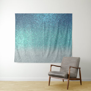 Tapete De Parede Gradiente de Ombre Brilhante Azul-Brilhante