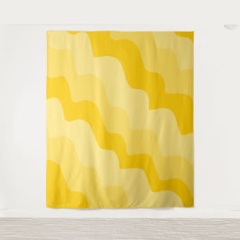 Tapete De Parede Gradiente de ondas amarelas do oceano