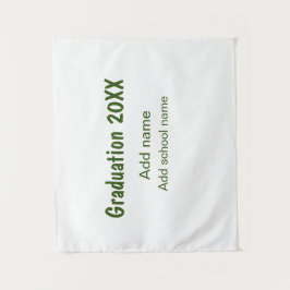 Tapete De Parede Graduação 20XX adicionar ano nome escola verde mod