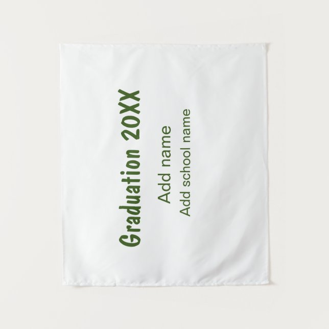 Tapete De Parede Graduação 20XX adicionar nome da escola verde mode (Frente)