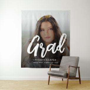 Tapete De Parede Graduação em Foto com Letra de Escova Moderna Grad