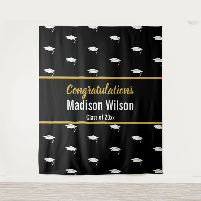 Tapete De Parede Graduação em Modelo preto e branco (Frente)