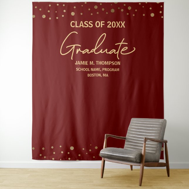 Tapete De Parede Graduação personalizada de Classe de Plano Dourado (In Situ)