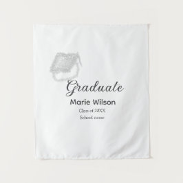 Tapete De Parede graduação tampa de graduação com brilho preto adic