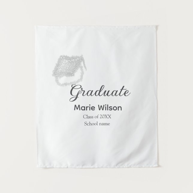 Tapete De Parede graduação tampa de graduação com brilho preto adic (Frente)