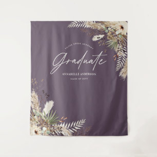 Tapete De Parede Graduado favor pampas eucalipto roxo elegante