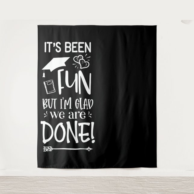 Tapete De Parede Graduado Sênior | Foi Divertido Alegre que Acabou  (Frente)