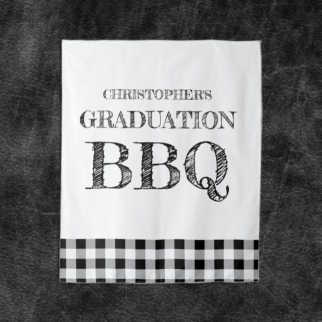 Tapete De Parede Graduation BBQ Gingham (Criador carregado)