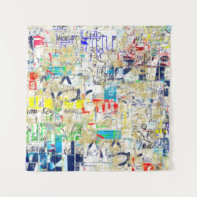 Tapete De Parede Graffiti street wall. Grunge wallart,street,backgr (Frente)