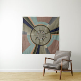 Tapete De Parede Gráfico de Arte Fractal de Harmonia de Cor Abstrat