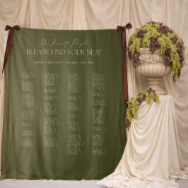 Tapete De Parede Gráfico de Assentos de Casamento Verde Alfabético