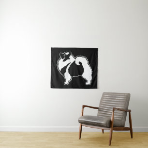 Tapete De Parede Gráficos Keeshond - Arte de Cachorro Original