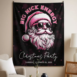 Tapete De Parede Grande Energia de Papai Noel Nick Natal Divertido 