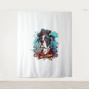 Tapete De Parede Grande Pirata de Cachorro Danado