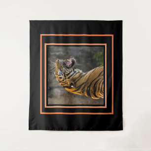 TAPETE DE PAREDE GRANDE TIGER SELVAGEM