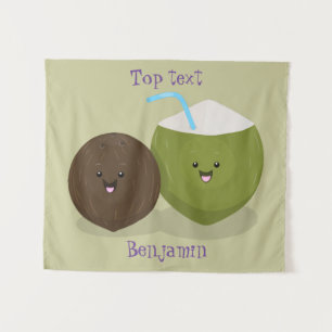 Tapete De Parede Grátis feliz desenho animado de coconuts kawaii